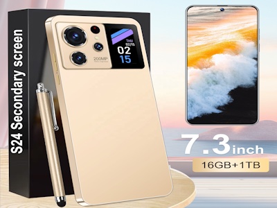 Новый Популярный Смартфон S24 Ultra 16gb + 1tb 72mp + 108mp Смартфон 4g & 5g Мобильный Телефон Android 13,0 Разблокировка Лица Сотовый Телефон